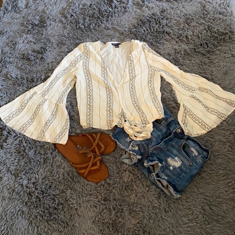 Boho American Eagle blouse